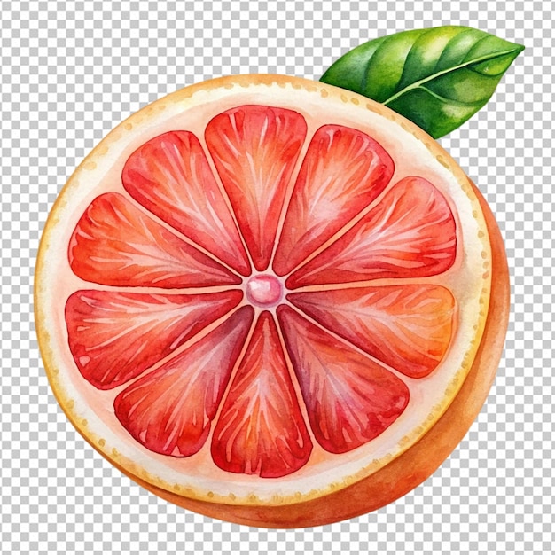 PSD hand drawn watercolor grape fruit isolated png