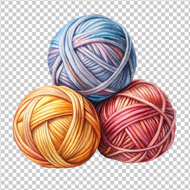 PSD hand drawn yarn cartoon vector illustration clipart white background