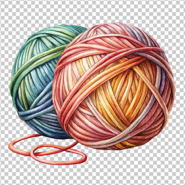 PSD hand drawn yarn cartoon vector illustration clipart white background