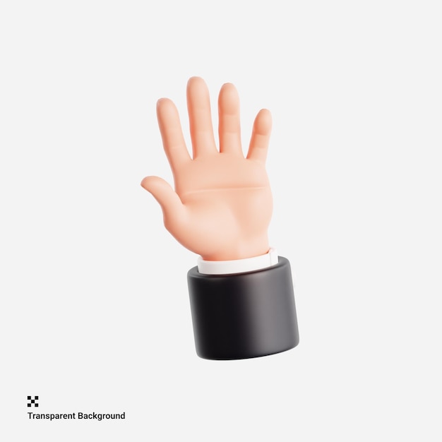 PSD hand gesture 3d icon