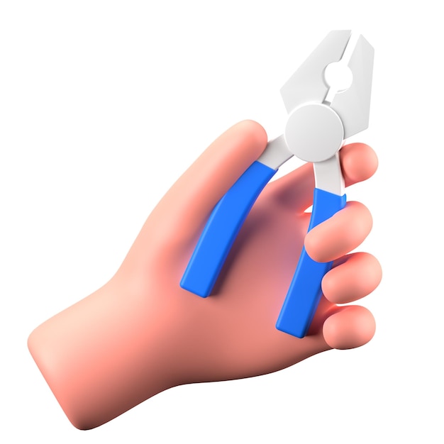 Hand Gesture Hold Pliers Construction