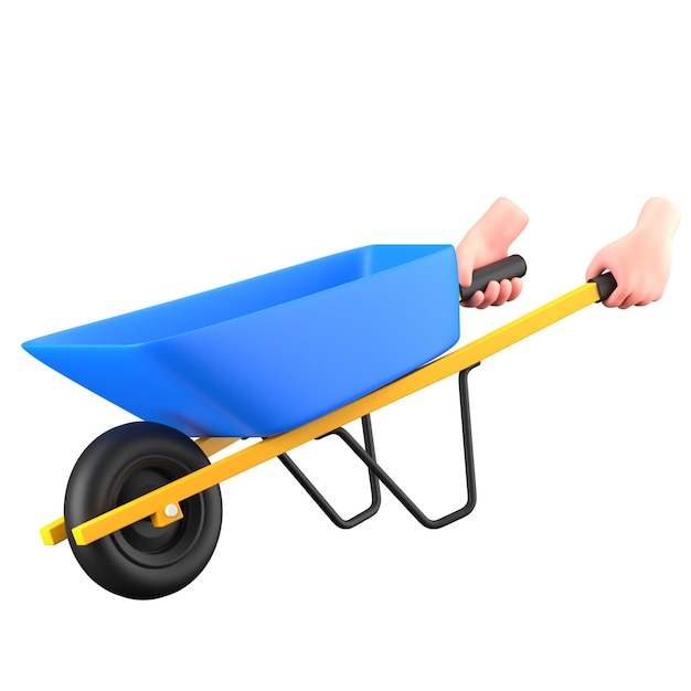 Hand Gesture Hold Wheelbarrow Construction