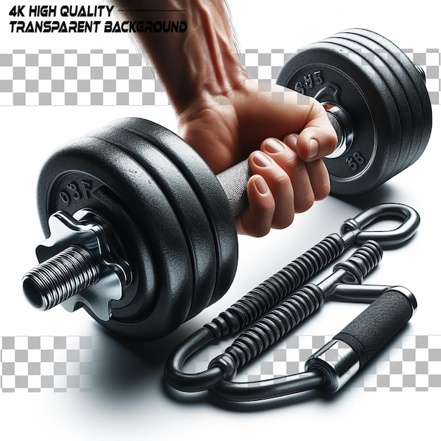 Hand Held Weights for Resistance Training on transparent background