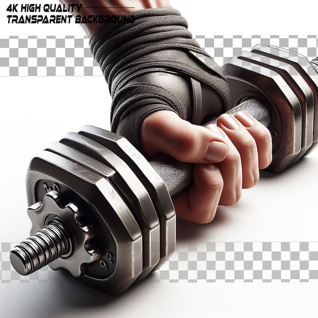 Hand Held Weights for Resistance Training on transparent background