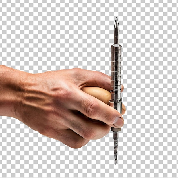 PSD hand holding a hypodermic needle