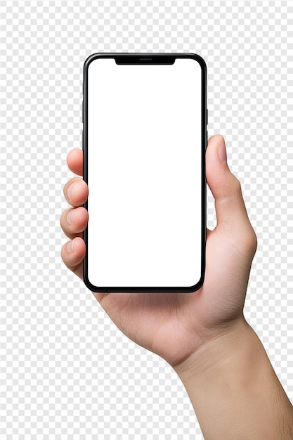 PSD a hand holding a phone with a screen