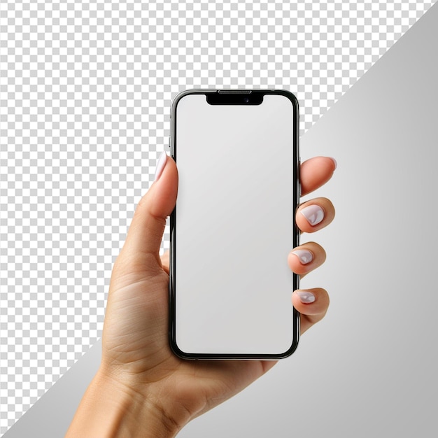 Hand Holding smart phone mockup png