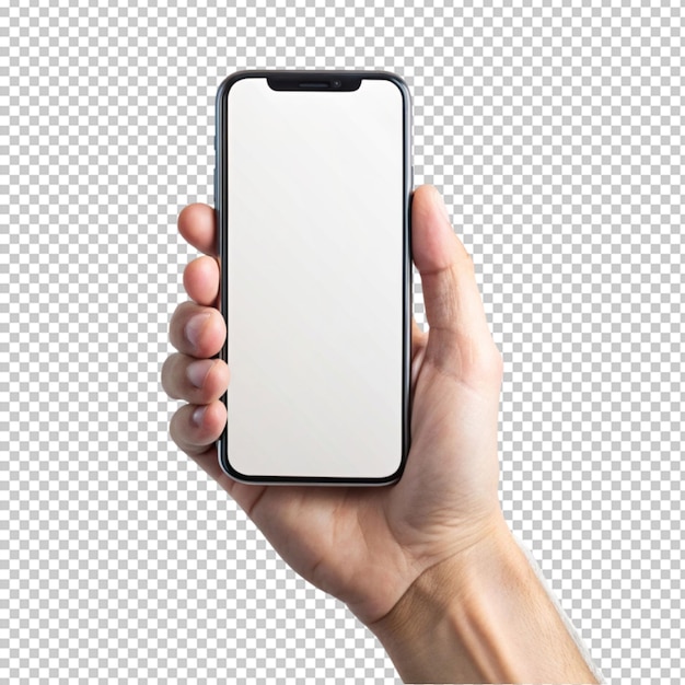 hand holding smart phone mockup