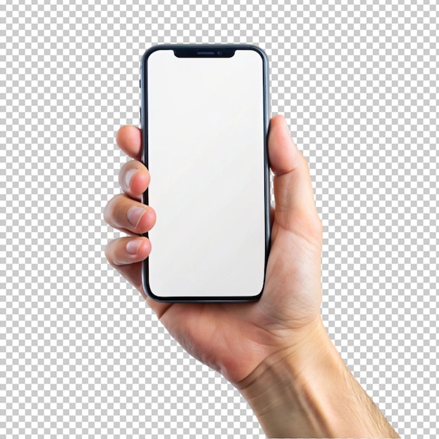 hand holding smart phone mockup