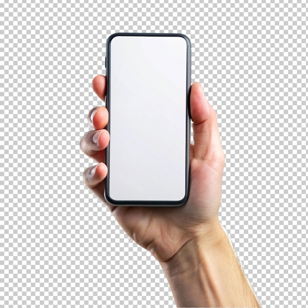 hand holding smart phone mockup