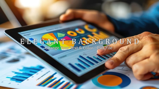 PSD a hand holding a tablet with a performance dashboard displaying key metrics aligned with the checklist