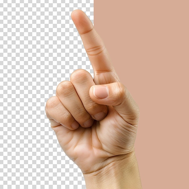 Hand index finger png isolated on transparent background