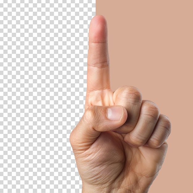 Hand index finger png isolated on transparent background