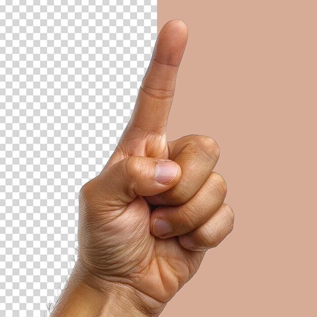 Hand index finger png isolated on transparent background