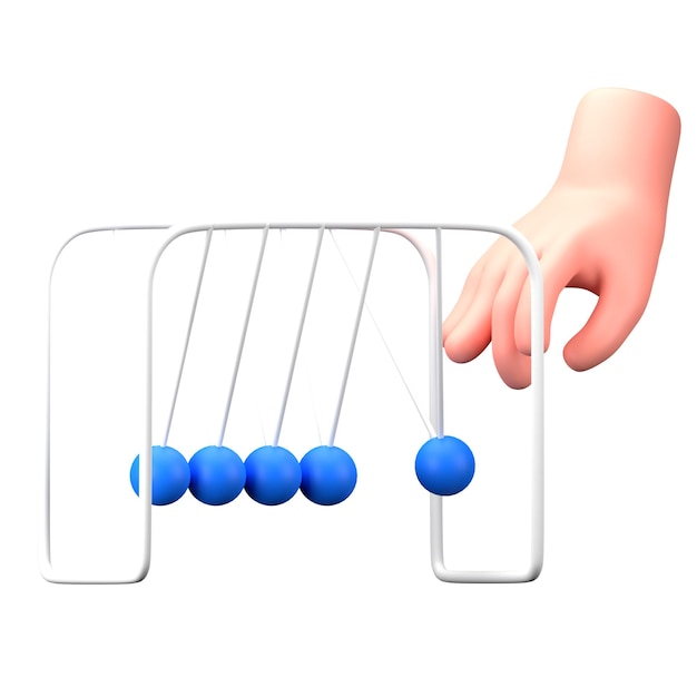 Hand play pendulum Education 3D