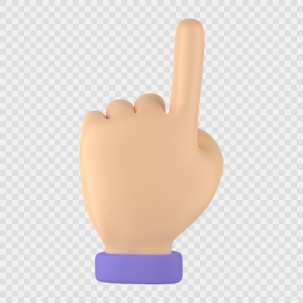 Hand pointing gesture 3d icon