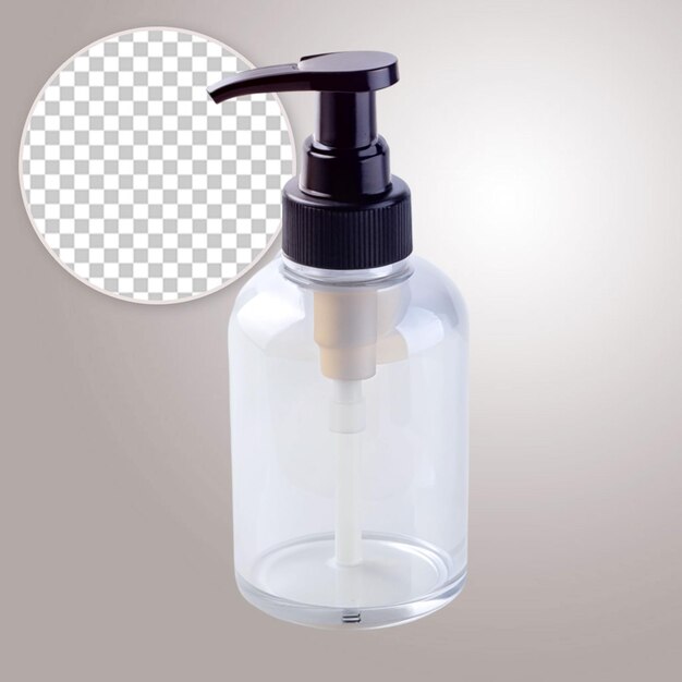 Hand sanitizer bottle isolated on transparent background