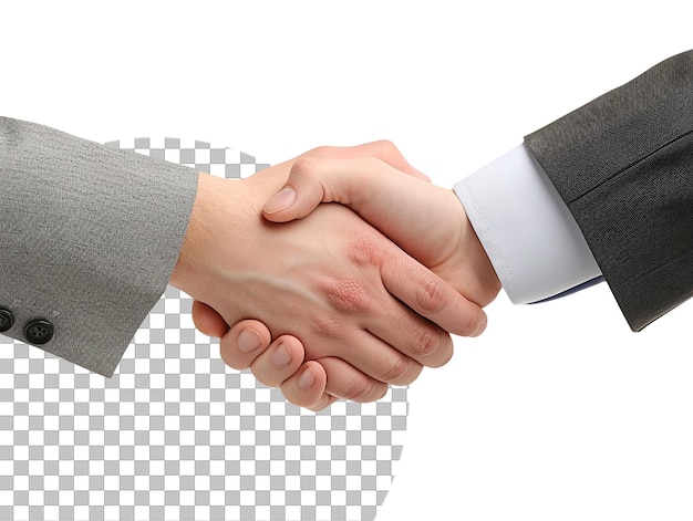 Hand shake sign with transparent background