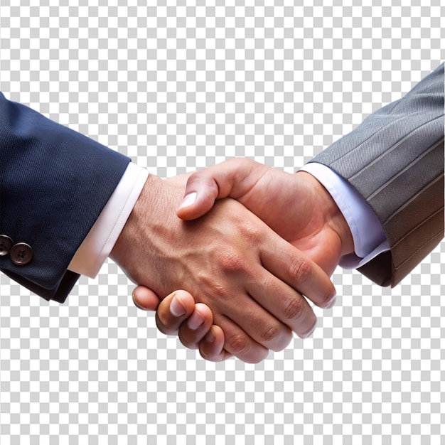 PSD hand shake on transparent background