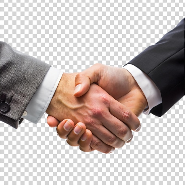 PSD hand shake on transparent background