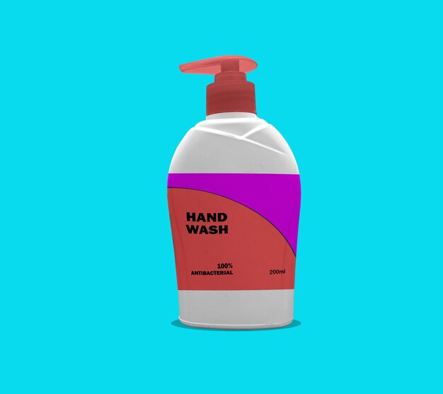 Hand Wash Mockup Design PSD Template