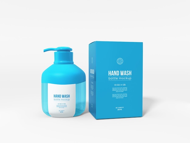 Hand Wash Pump Dispenser Bottle Mockup