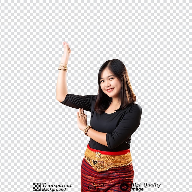 PSD hand of a woman dancing isolated on transparent background