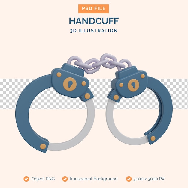 handcuff 3d illustration