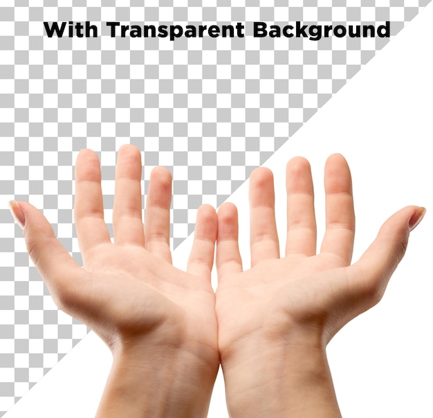 PSD hands open gesture islamic dua prayer png psd transparent background