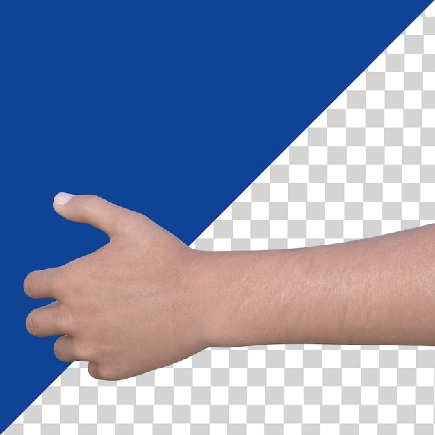 PSD hands pose gesture 3d rendering png