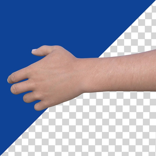 PSD hands pose gesture 3d rendering png