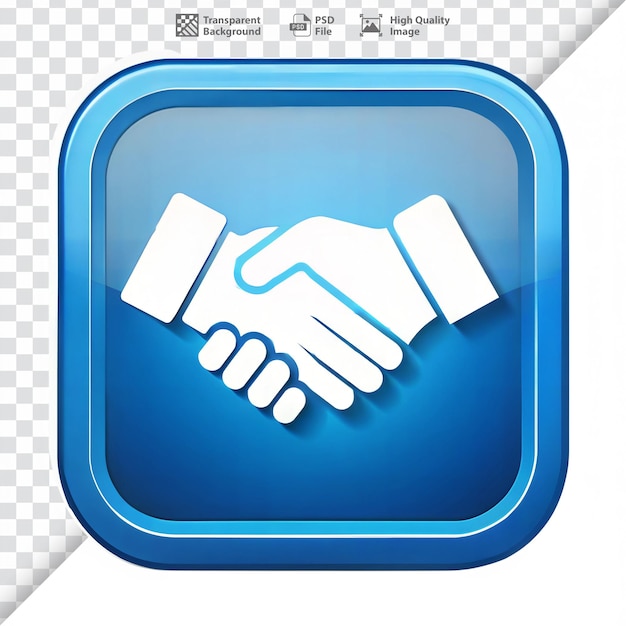 PSD handshake icon symbolizing agreement partnership and business collaboration