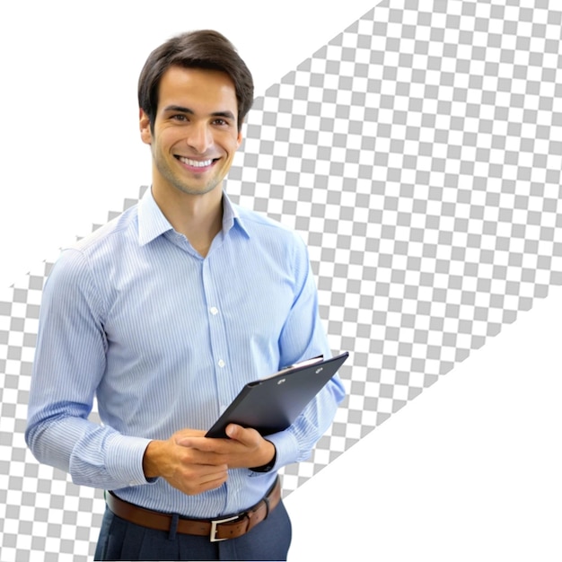 Handshake between man and woman on transparent background