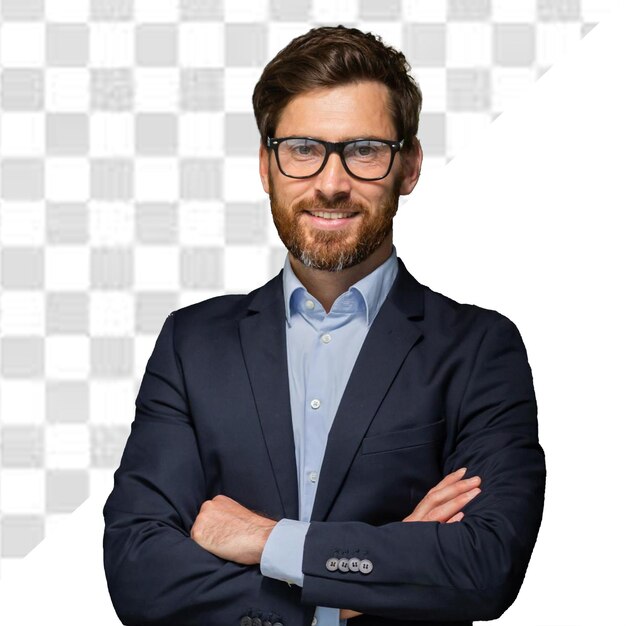 PSD a handsome business man wear glasses