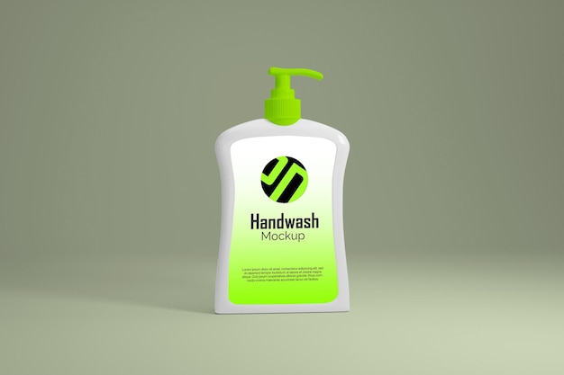 PSD handwash bottle mcokup