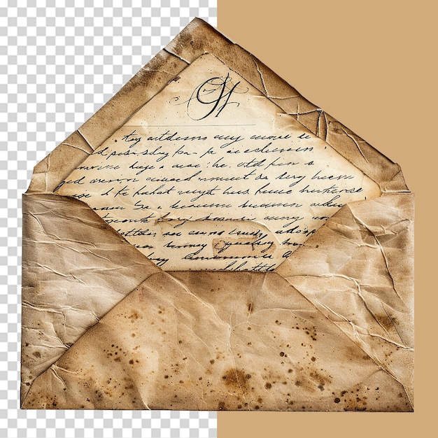 PSD handwritten letter png isolated on transparent background