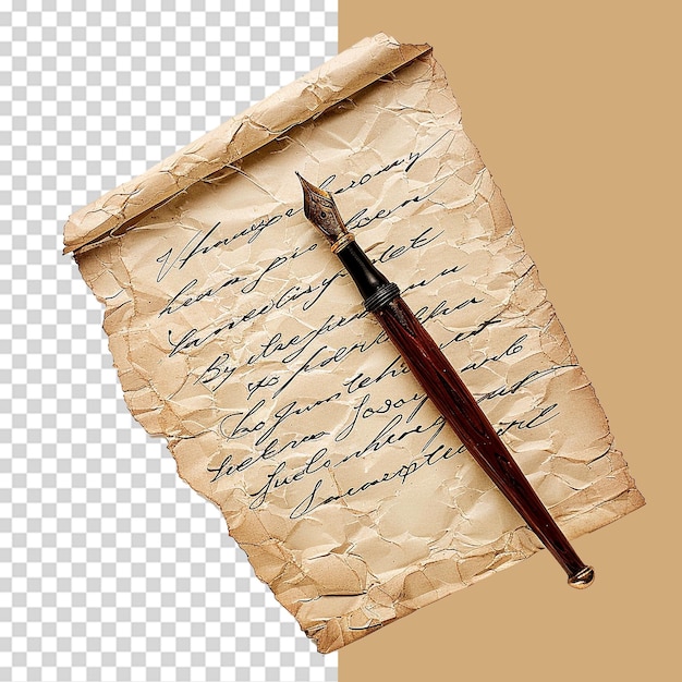 Handwritten letter png isolated on transparent background