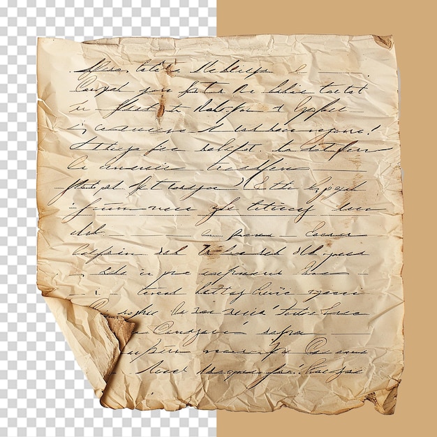 PSD handwritten letter png isolated on transparent background