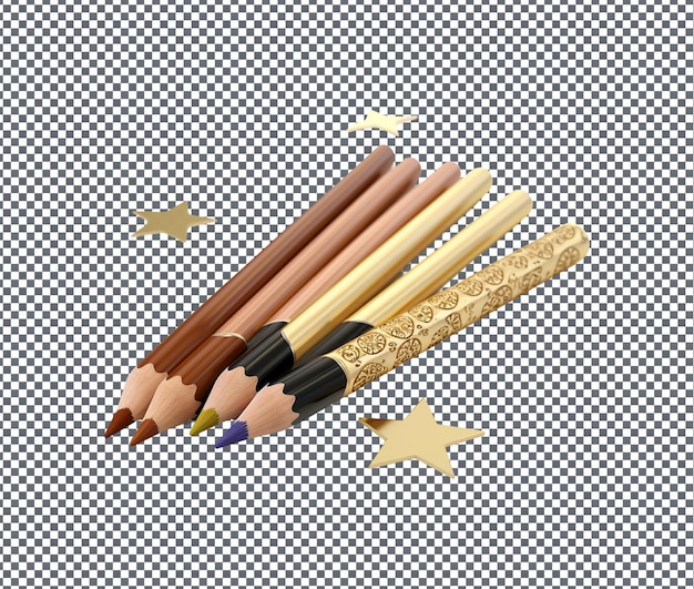 Handy Ramadan Themed Pencil Set isolated on transparent background