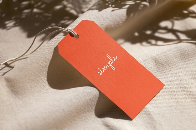 PSD hang tag mockup