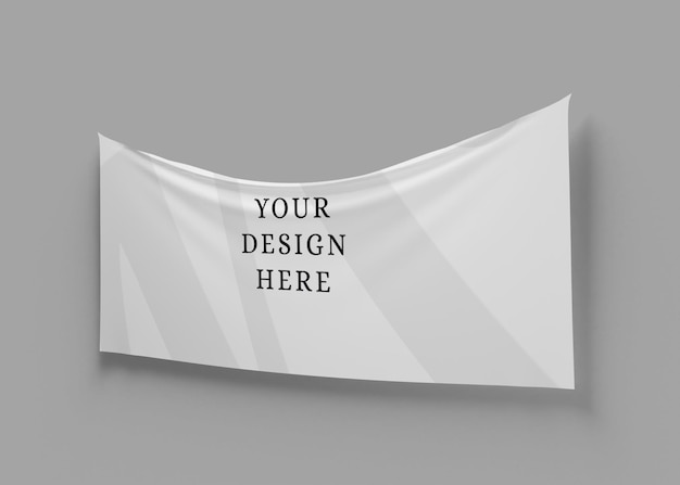 PSD hanging banner mockup