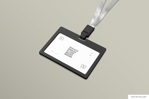 Hanging ID Card Holder Mockup