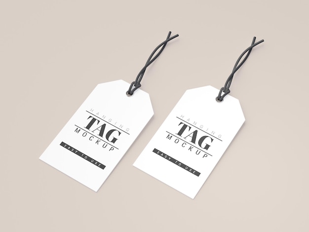 Hanging Label Price Tag Mockup