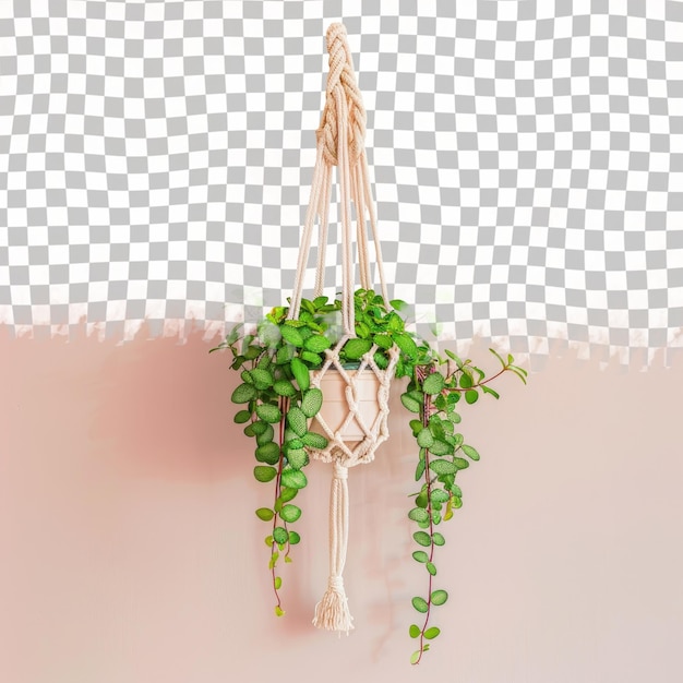 PSD a hanging plant with green leaves hanging from it