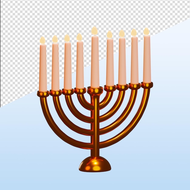 Hanukkah celebration 3d icon set