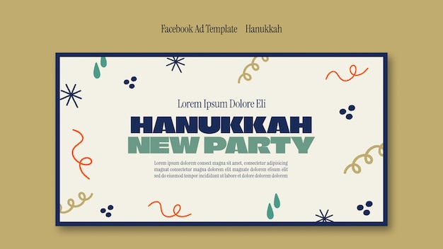 Hanukkah celebration facebook template