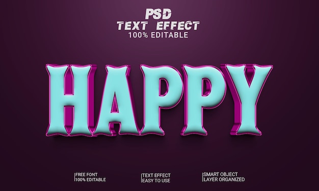 Happy 3D Text Effect