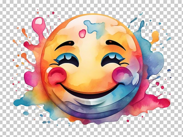 PSD a happy artful smiling emoji