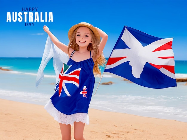 Happy australia day celebration background