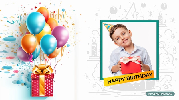 happy birthday celebration background or banner template